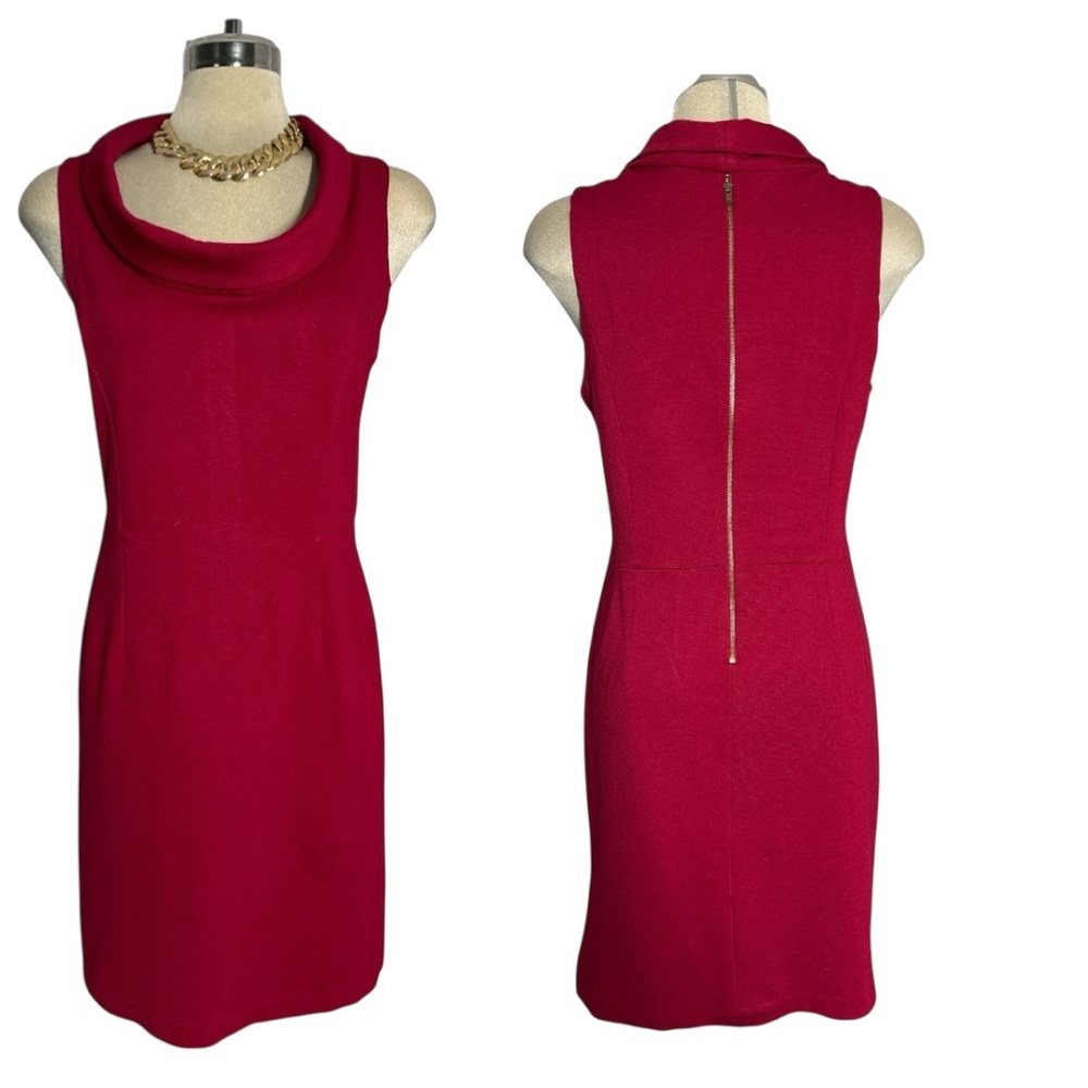 Elegant Sleeveless Burgundy Dress Size 12